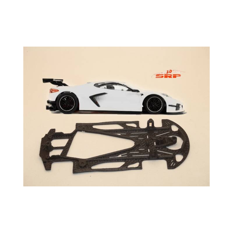 Chassis 3D Bicomponente, Corvette C8.r (carrocería NSR, cunas SLOT.IT)