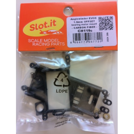 Soporte motor angulo 1mm offset Fibra de Carbono