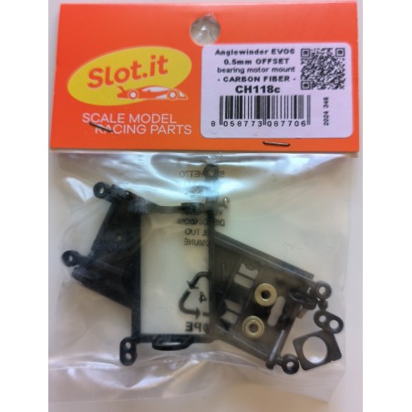 Soporte motor angulo 0.5mm offset Fibra de Carbono